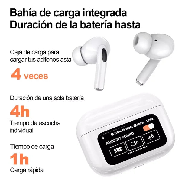 Audífonos Bluetooth Con Pantalla Touch